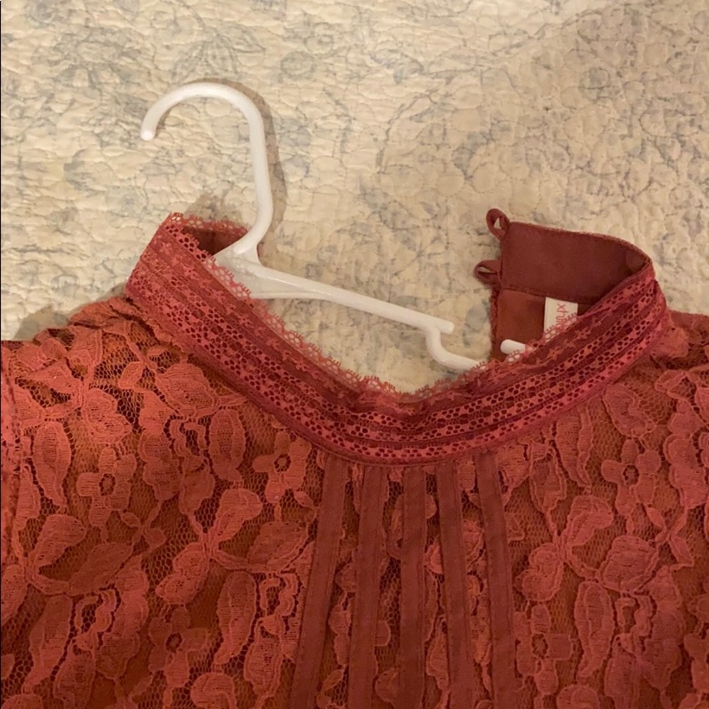 Xhilaration rust colored lace dress (NWT) - Picture 3 of 11